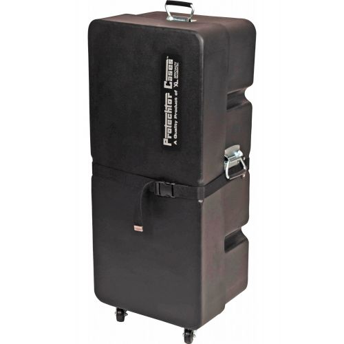  Gator Cases Protechtor Series Classic Compact Drum Hardware Accessory Case Upright with (4) Wheels; 36x16x12 (GP-PC304WU)