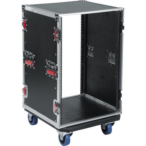  Gator G-Tour 16U Cast Tour Style ATA Flight Rack Case with Casters