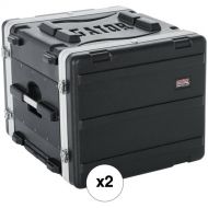 Gator GRR-8L Roller Rack Case (Black, 2-Pack)