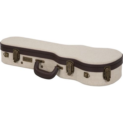  Gator Deluxe Wood Case for Soprano Style Ukulele (Beige)