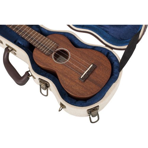  Gator Deluxe Wood Case for Soprano Style Ukulele (Beige)