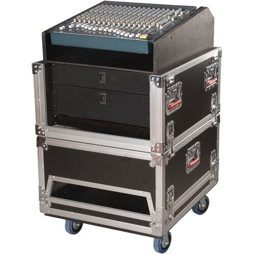  Gator 14U Top & 6U Bottom G-Tour ATA Console Wood Flight Rack Case