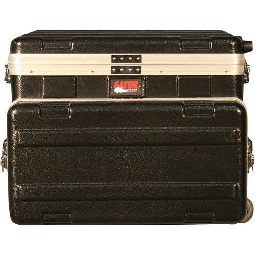  Gator GRC-Studio4GO-W ATA Style Case with Wheels for 4U Rack Mount Recording Device and a Laptop