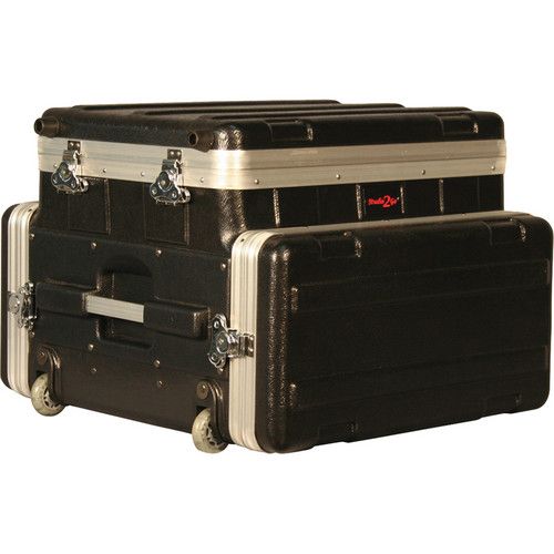  Gator GRC-Studio4GO-W ATA Style Case with Wheels for 4U Rack Mount Recording Device and a Laptop