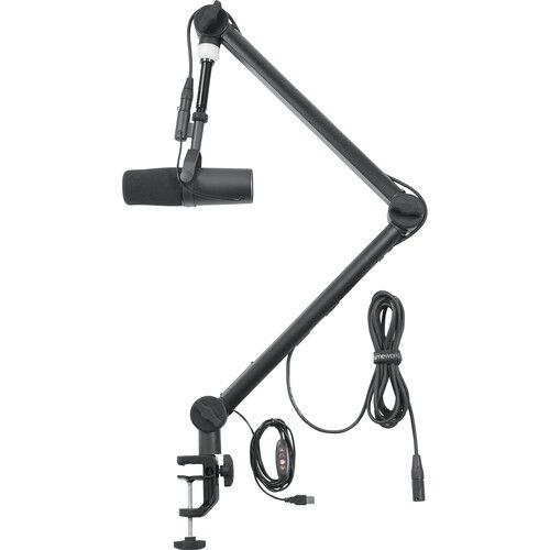  Gator Professional Broadcast Boom Mic Stand with LED Light