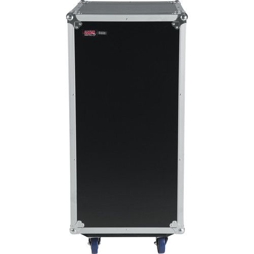  Gator G-TOUR 10X16 PU Pop-Up Console Rack Case - 10 Space Top and 16 Space Front and Rear Rackable Audio Equipment