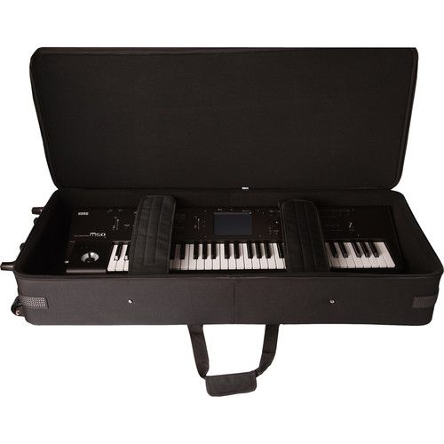  Gator Rigid EPS Foam Lightweight Case with Wheels for Slim 76 Note Keyboards (Black)