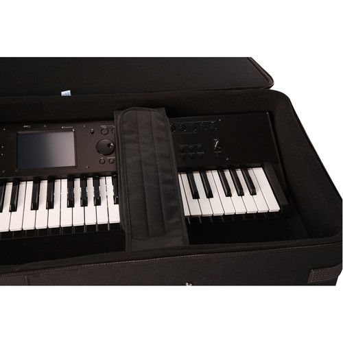  Gator Rigid EPS Foam Lightweight Case with Wheels for Slim 76 Note Keyboards (Black)