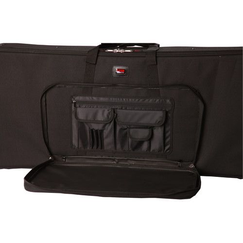  Gator Rigid EPS Foam Lightweight Case with Wheels for Slim 76 Note Keyboards (Black)