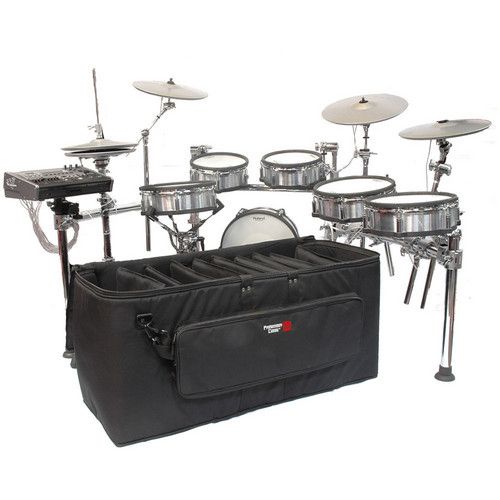 Gator GP-EKIT3616-BW Large Electronic Drum Kit Bag with Wheels (Black)