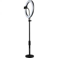 Gator LED Desktop Ring Light with Round Base Stand and Phone Clamp (10