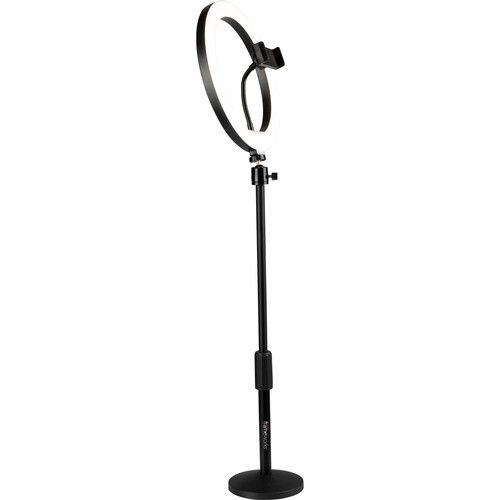  Gator LED Desktop Ring Light with Round Base Stand and Phone Clamp (10