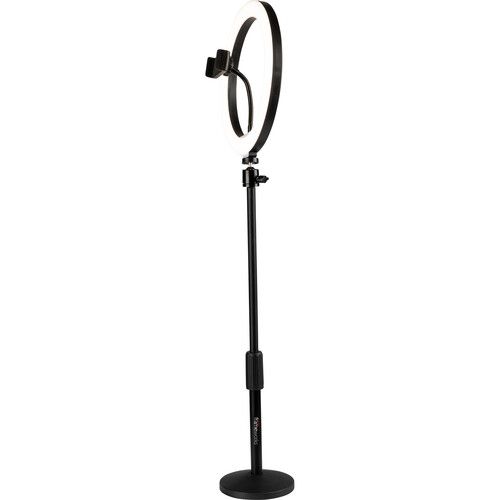  Gator LED Desktop Ring Light with Round Base Stand and Phone Clamp (10