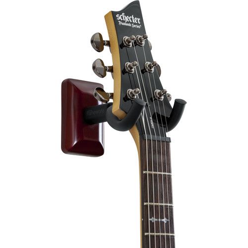  Gator Wall-Mounted Guitar Hanger with Cherry Mounting Plate