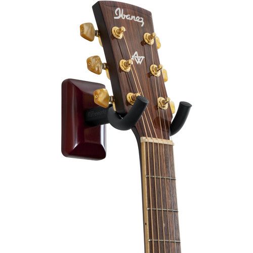  Gator Wall-Mounted Guitar Hanger with Cherry Mounting Plate