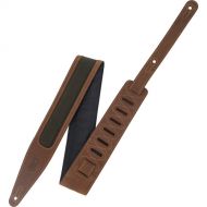 Gator Voyager Pro Guitar Strap (Brown with Green Waxed Canvas Window)