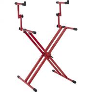 Gator Frameworks Deluxe 2-Tier X-Style Keyboard Stand (Red)