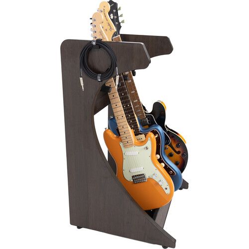  Gator Elite Series 3- to 4-Space Guitar Hanging Stand (Brown)