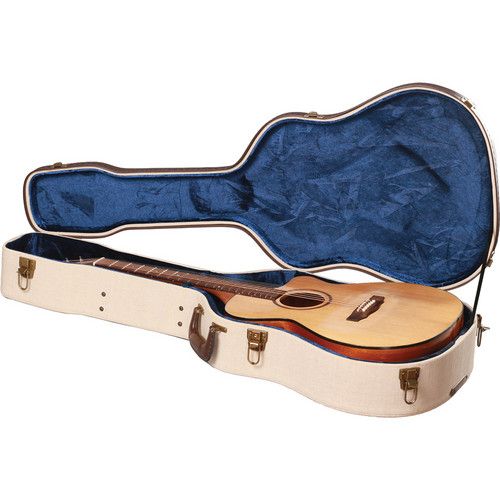  Gator Journeyman Dreadnaught Acoustic Guitar Deluxe Wood Case (Beige)