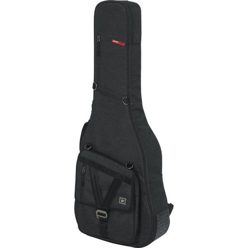  Gator Transit Lightweight Series Gig Bag for Resonator, 00, and Classical Acoustic Guitars (Charcoal)