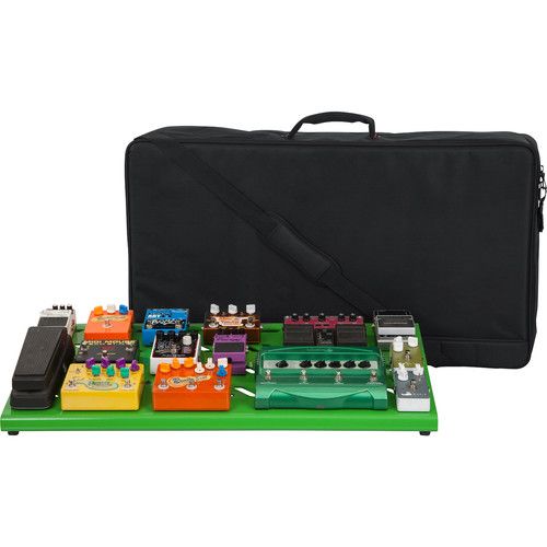  Gator Aluminum Pedalboard with Carry Case (Green, Extra Large)