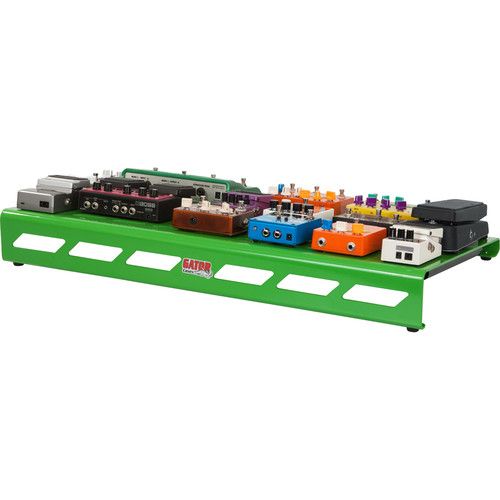  Gator Aluminum Pedalboard with Carry Case (Green, Extra Large)