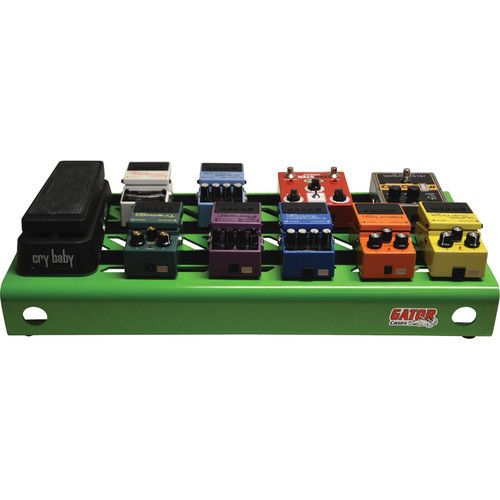  Gator Aluminum Pedalboard with Carry Case (Green, Large)