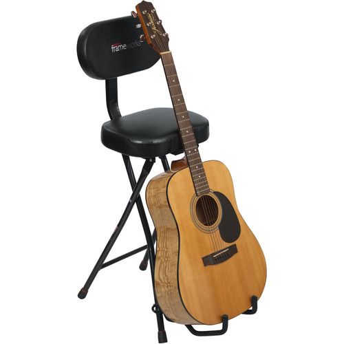  Gator Frameworks Guitar Performance Seat & Single-Guitar Stand Combo