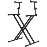 Gator Frameworks Deluxe 2-Tier X-Style Keyboard Stand (Black)