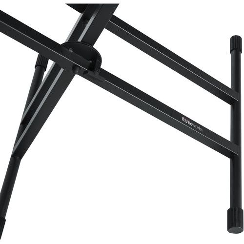  Gator Frameworks Deluxe 2-Tier X-Style Keyboard Stand (Black)