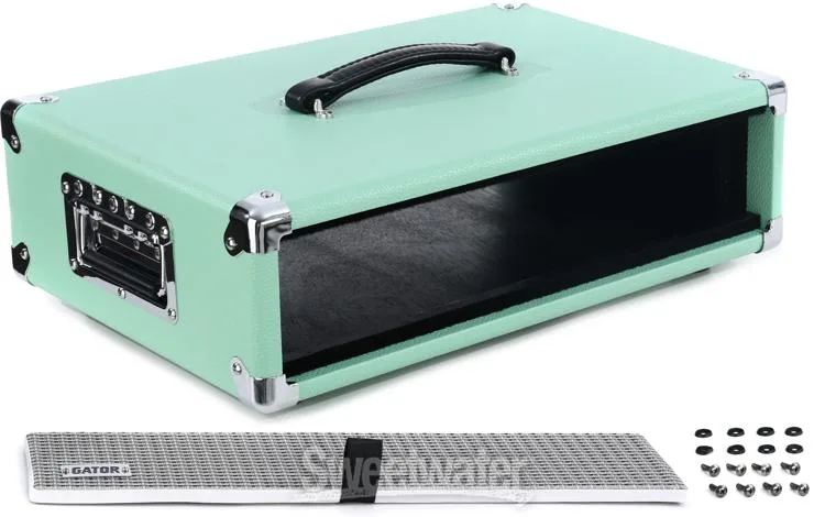  Gator GR-RETRORACK-2SG Vintage Amp Vibe Rack Case - 2U Seafoam Green