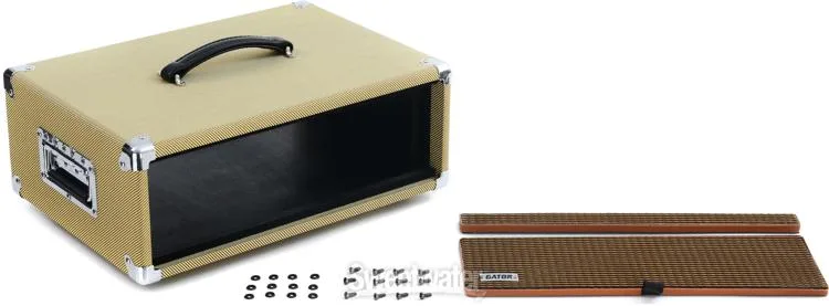  Gator GR-RETRORACK-3TW Vintage Amp Vibe Rack Case - 3U Tweed