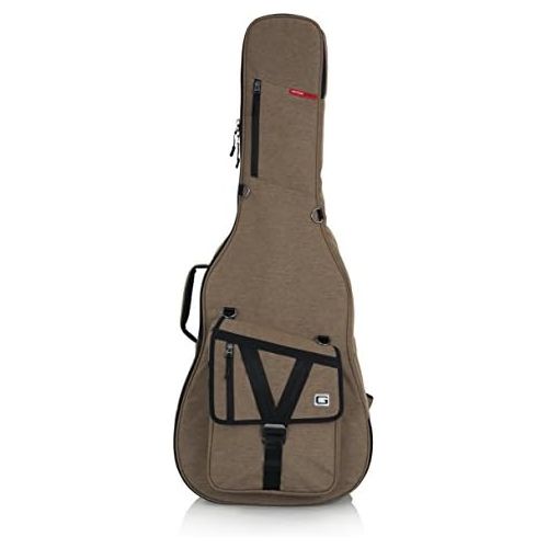  Gator Cases Transit Series Acoustic Guitar Gig Bag; Tan Exterior (GT-ACOUSTIC-TAN)