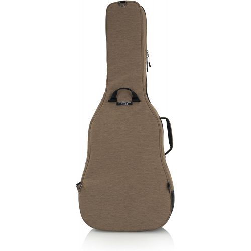  Gator Cases Transit Series Acoustic Guitar Gig Bag; Tan Exterior (GT-ACOUSTIC-TAN)