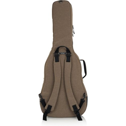  Gator Cases Transit Series Acoustic Guitar Gig Bag; Tan Exterior (GT-ACOUSTIC-TAN)