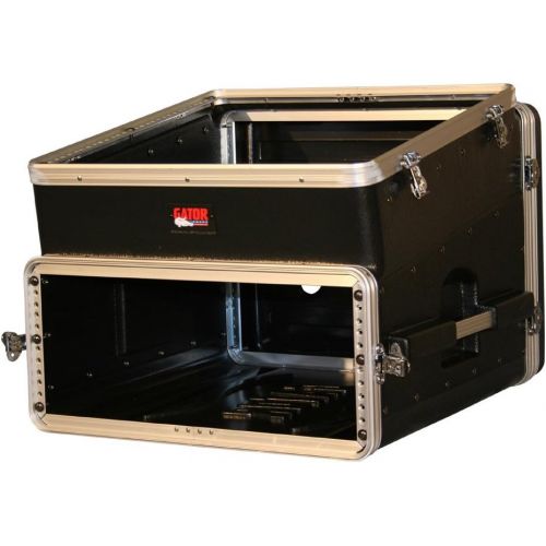  Gator Cases Lightweight ATA Molded Slant-Top Console Rack Case; 10U Top and 4U Side (GRC-10X4)