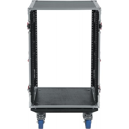  Gator Cases G-TOUR Audio Road Rack with Heavy-Duty Casters and Tour Grade Hardware; 17 Rackable Depth, 16U (G-TOUR 16U CAST)