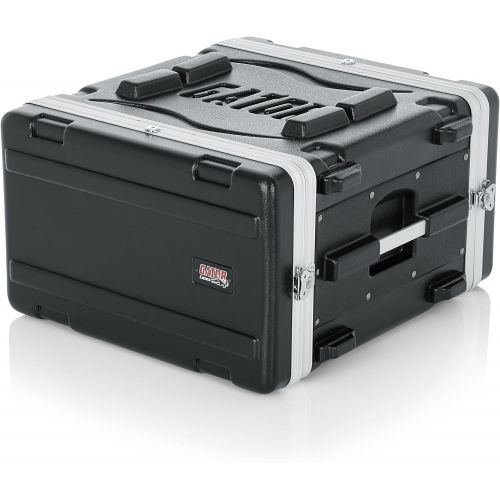  Gator Cases Lightweight Molded 6U Rack Case with Heavy Duty Latches; Standard 19.25 depth, 6U (GR-6L)