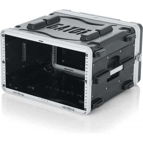  Gator Cases Lightweight Molded 6U Rack Case with Heavy Duty Latches; Standard 19.25 depth, 6U (GR-6L)