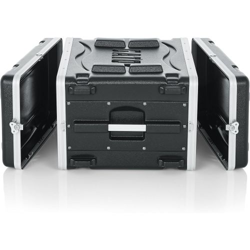  Gator Cases Lightweight Molded 6U Rack Case with Heavy Duty Latches; Standard 19.25 depth, 6U (GR-6L)