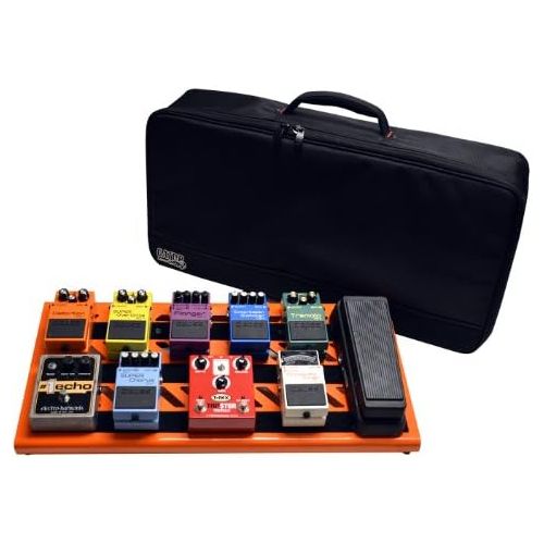  Gator Cases Aluminum Guitar Pedal Board with Carry Bag; Large: 23.75 x 10.66 Orange (GPB-BAK-OR)