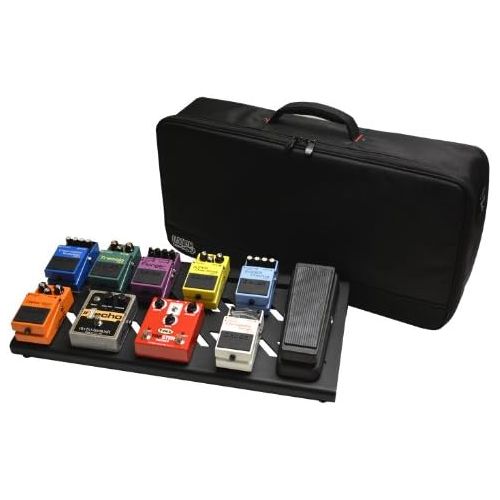  Gator Cases Aluminum Guitar Pedal Board with Carry Bag; Large: 23.75 x 10.66 Stealth Black (GPB-BAK-1)