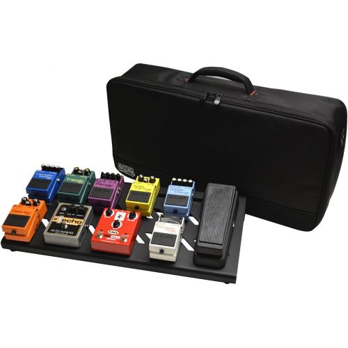  Gator Cases Aluminum Guitar Pedal Board with Carry Bag; Large: 23.75 x 10.66 Stealth Black (GPB-BAK-1)