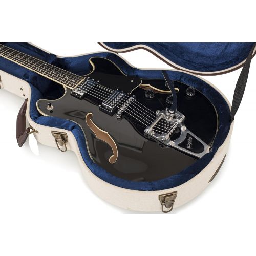  [아마존베스트]Gator Cases Journeyman Series Deluxe Wood Case for Semi-Hollow Guitars; Fits Gibson 335 (GW-JM-335)