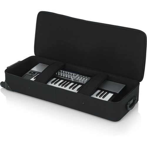  [아마존베스트]Gator Lightweight Case with Retractable Pull Handle and Wheels Fits Standard 49 Note Keyboards and Electric Pianos (GK-49)