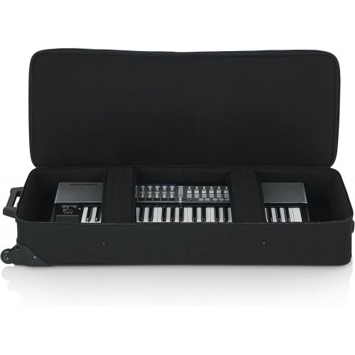  [아마존베스트]Gator Lightweight Case with Retractable Pull Handle and Wheels Fits Standard 49 Note Keyboards and Electric Pianos (GK-49)