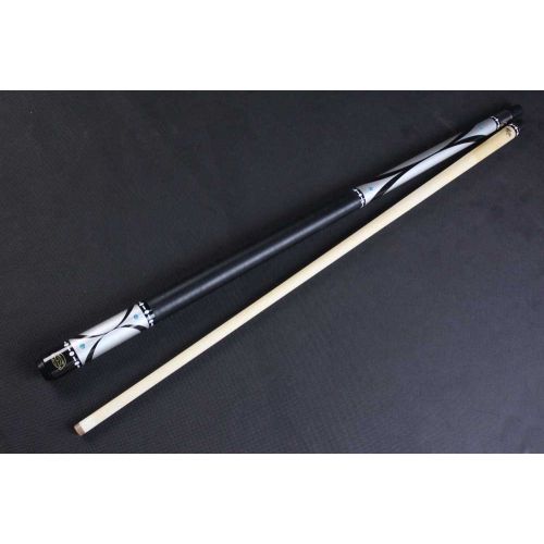  Brand New - Champion Silver Maple Pool Cue Stick(20oz)+ Gator Nemesis Jump and Break Cue (20oz)+black 2x2 Case + Billiards Glove + Aim Trainer