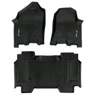 Gator SMARTLINER Custom Fit Floor Mats 2 Row Liner Set Black for 2019 Ram 1500 Crew Cab with 1st Row Captain or Bench Seats
