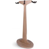 Gator Frameworks Elite Series Dual Hanging Wooden Guitar Stand in Driftwood Grey Finish Fits Acoustic and Electric (GFW-ELITEGTRHNGSTD-2X-GRY)