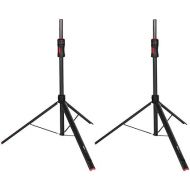 Gator Frameworks ID Series Speaker Stand Set with Padded Nylon Carry Bag; Set of 2 Stands (GFW-ID-SPKRSET),Black
